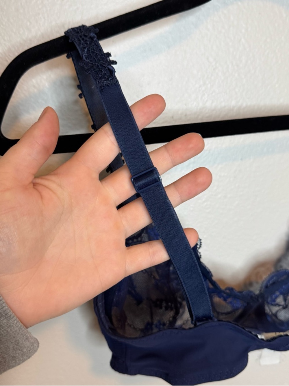 Simone Perele Lace Bra Navy Blue Floral Intimate - Picture 11 of 11